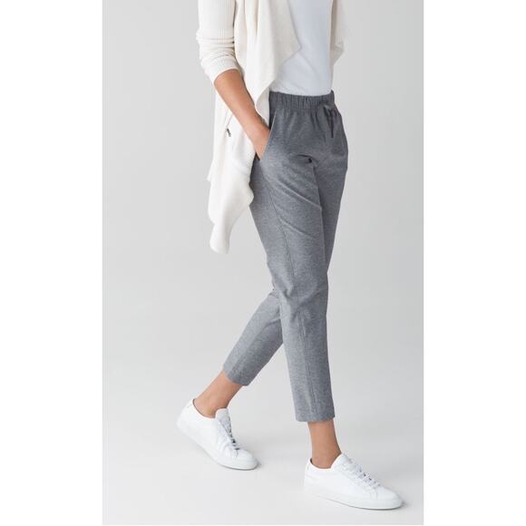 Lululemon Jet Crop Slim Heathered Slate Grey *SIZE 8 Medium Trouser Pants Women - Picture 1 of 7
